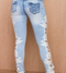 Lace jeans