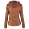 Removable Solid Leather Jacke