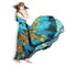Women's Bohemian Feather Printed Chiffon Dress