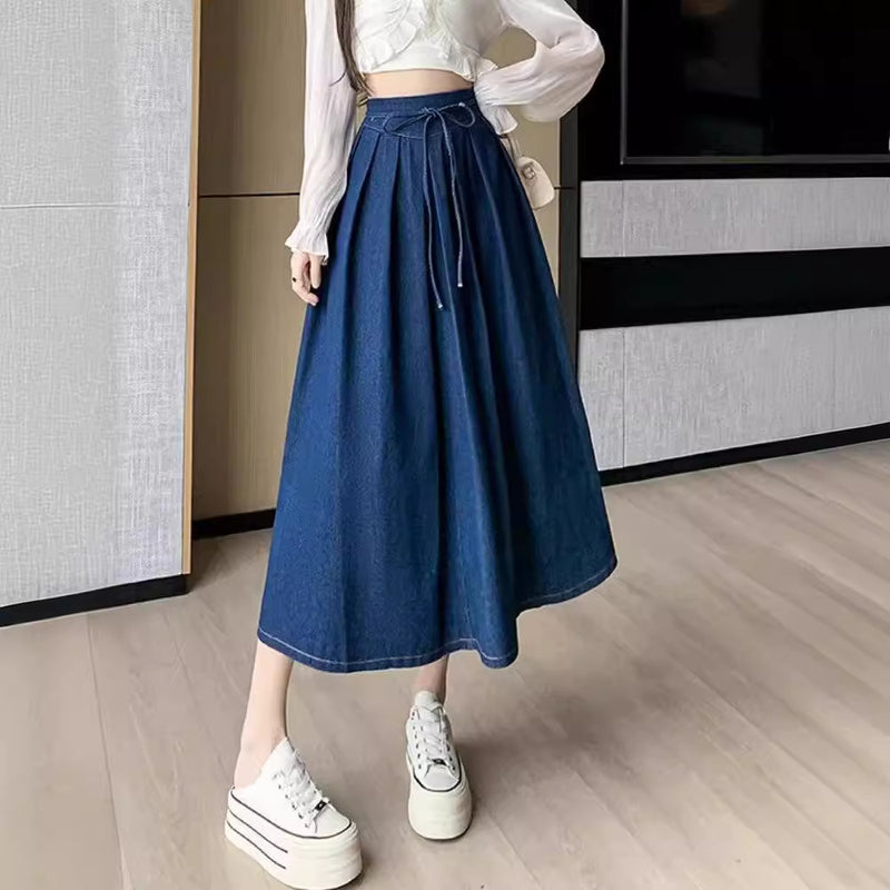 Pleated Mid-length Skirt