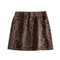 Leopard Print Slimming Sheath Retro A- Line Skirt